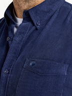 Corduroy Shirt - Long Sleeve - Navy Raging Bull Clothing