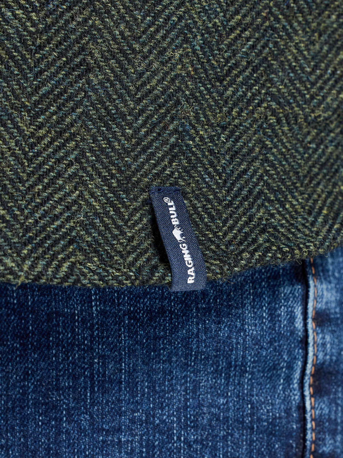 Herringbone Wool Shirt - Long Sleeve - Khaki