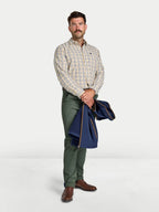 Country Check Brushed Cotton Twill Shirt - Long Sleeve - Mustard Raging Bull Clothing