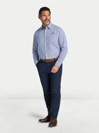 Cadet Stripe Shirt - Long Sleeve - Navy Raging Bull Clothing