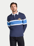 Chest Panel Rugby Shirt -  Navy