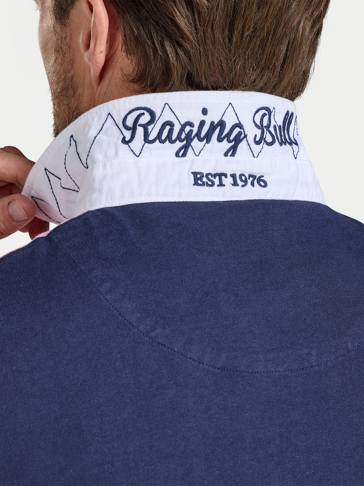 Harlequin Panel Rugby Shirt - Pink