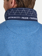 Rugby Collar Sweatshirt - Denim Blue
