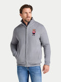 Zip Through Bully Hoodie - Grey Marl Raging Bull Clothing