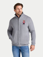 Zip Through Bully Hoodie - Grey Marl Raging Bull Clothing