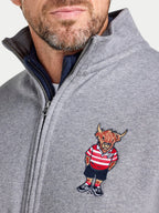 Zip Through Bully Hoodie - Grey Marl Raging Bull Clothing