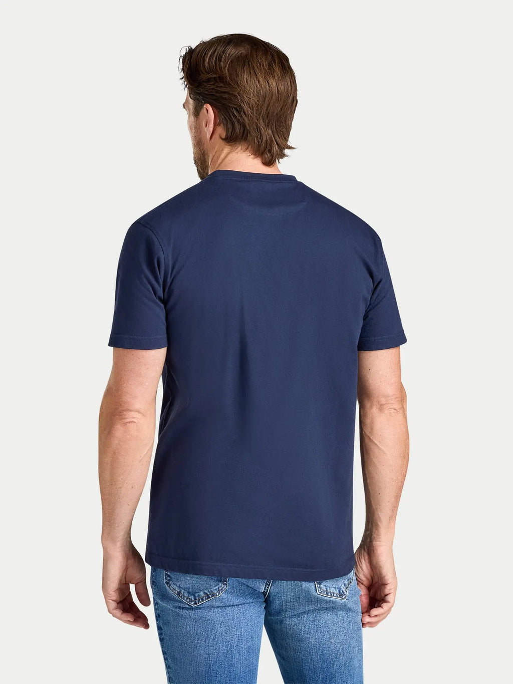 Circle Crest Printed T-Shirt - Navy Raging Bull Clothing