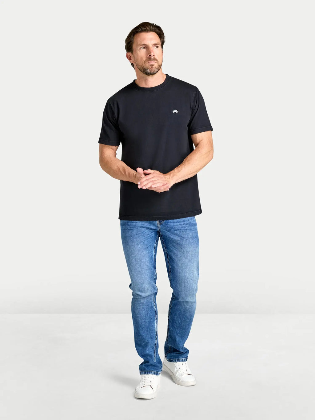 Authentic Rugby Back Print T-Shirt - Charcoal Raging Bull Clothing