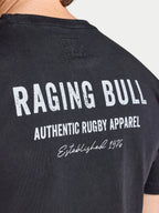Authentic Rugby Back Print T-Shirt - Charcoal Raging Bull Clothing