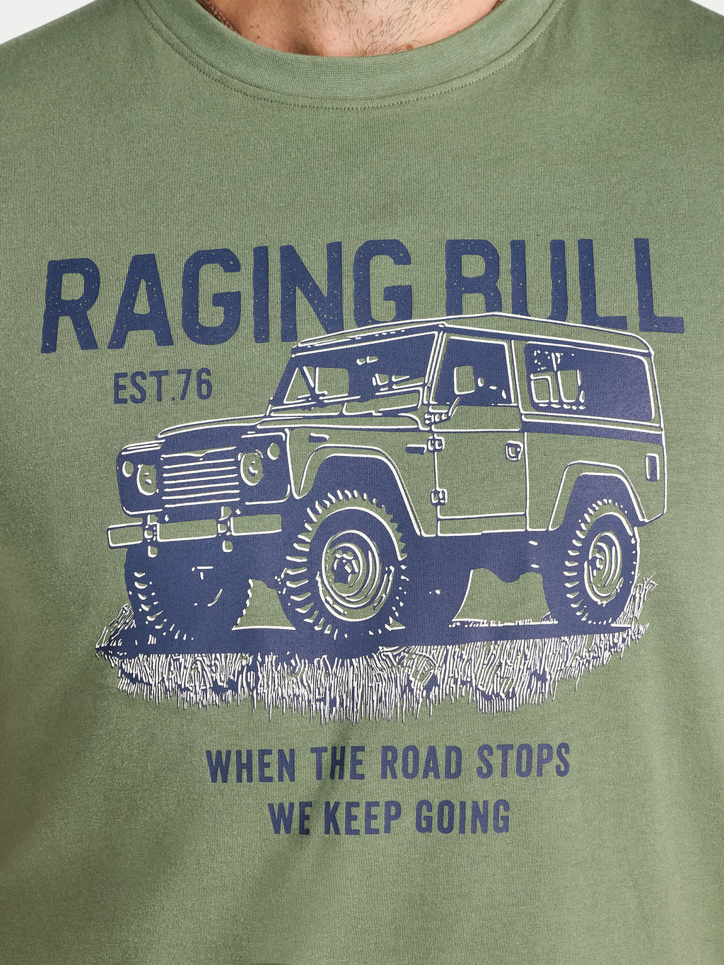 When The Road Stops T-Shirt - Olive