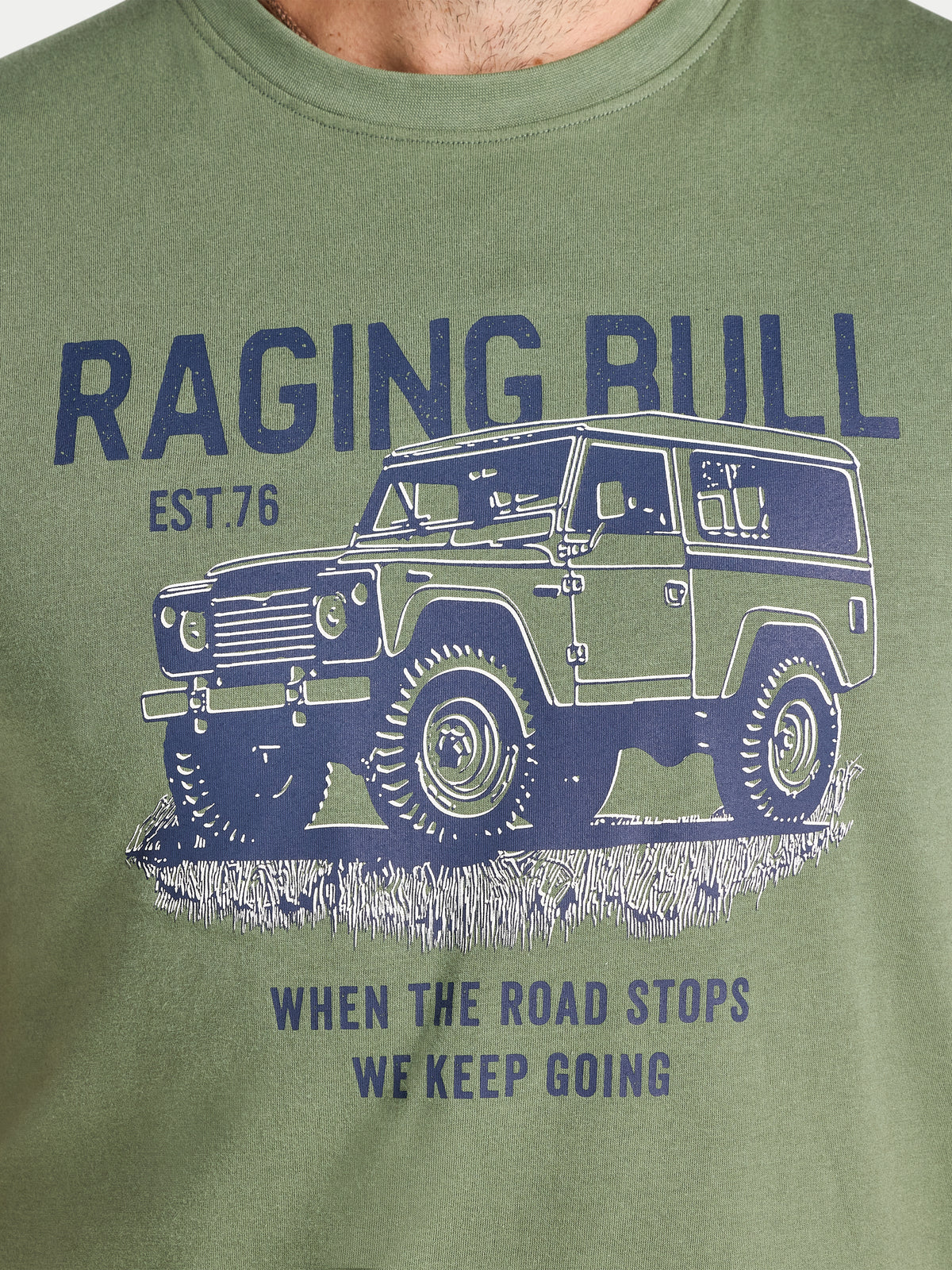 When The Road Stops T-Shirt - Olive