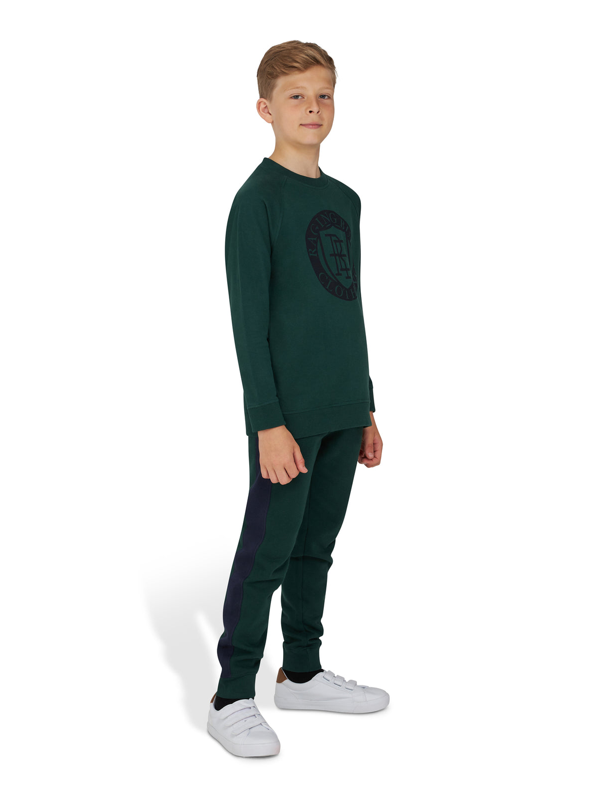 Contrast Panel Sweatpant - Forest