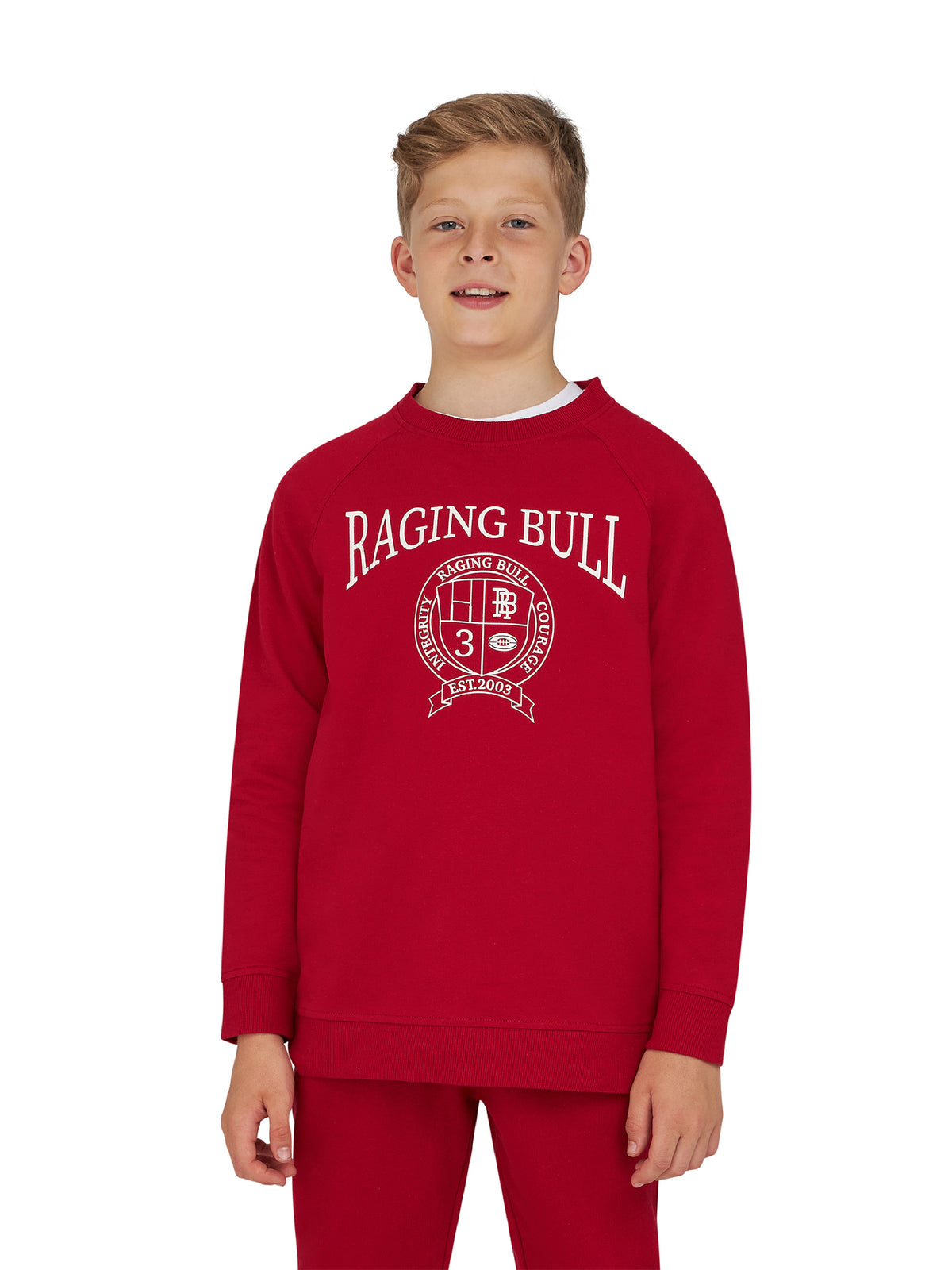 Crest Crew Neck Sweat - Red