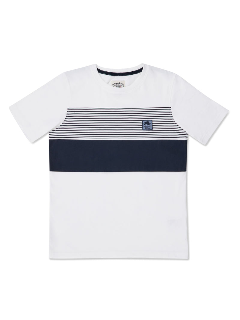 Block Stripe T-Shirt - White