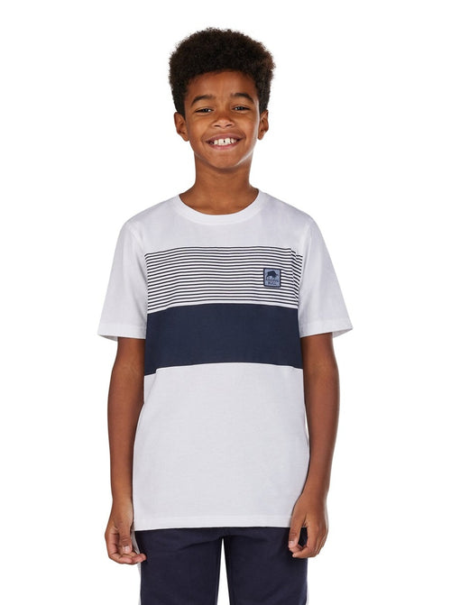 Block Stripe T-Shirt - White