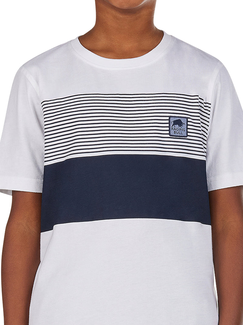 Block Stripe T-Shirt - White