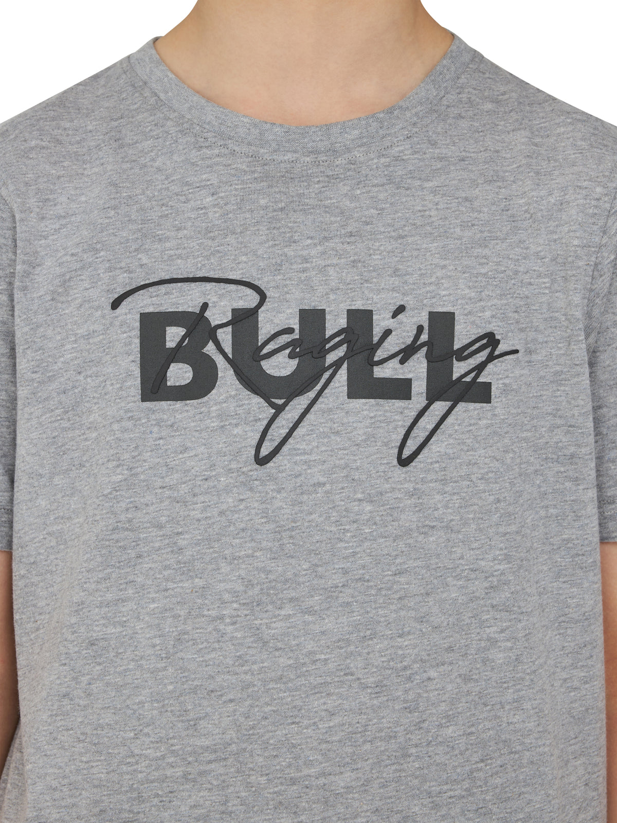 Bull Script T-Shirt - Grey Marl