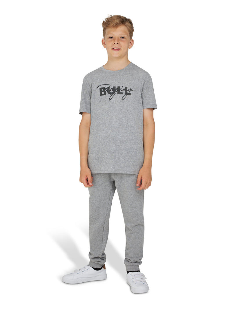 Bull Script T-Shirt - Grey Marl
