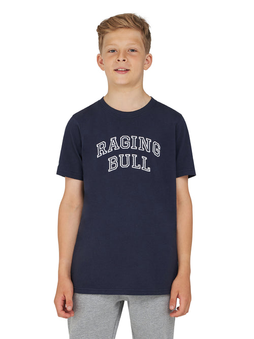 Applique Raging Bull T-Shirt - Navy