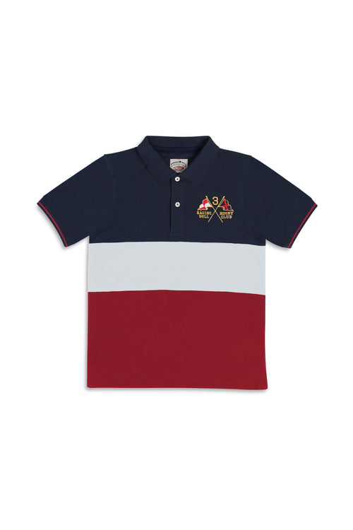 Panel Cut and Sew Pique Polo - Red