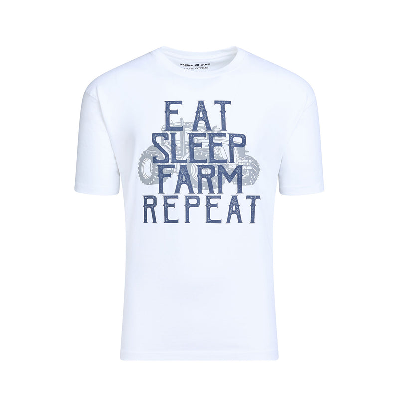 YFC Eat Sleep Farm Repeat - White