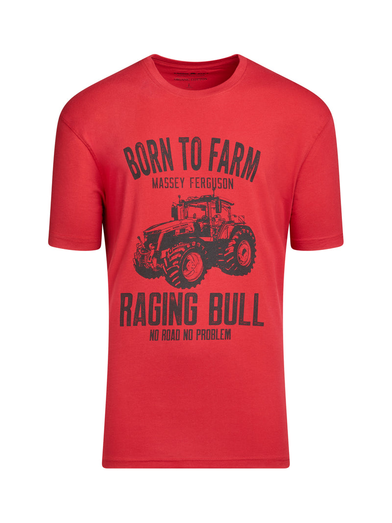 Massey Ferguson Born To Farm T-Shirt - Red