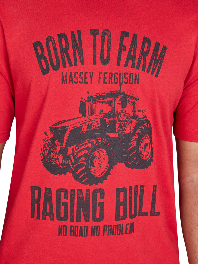 Massey Ferguson Born To Farm T-Shirt - Red