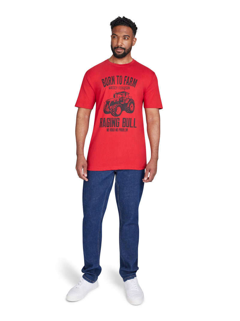 Massey Ferguson Born To Farm T-Shirt - Red