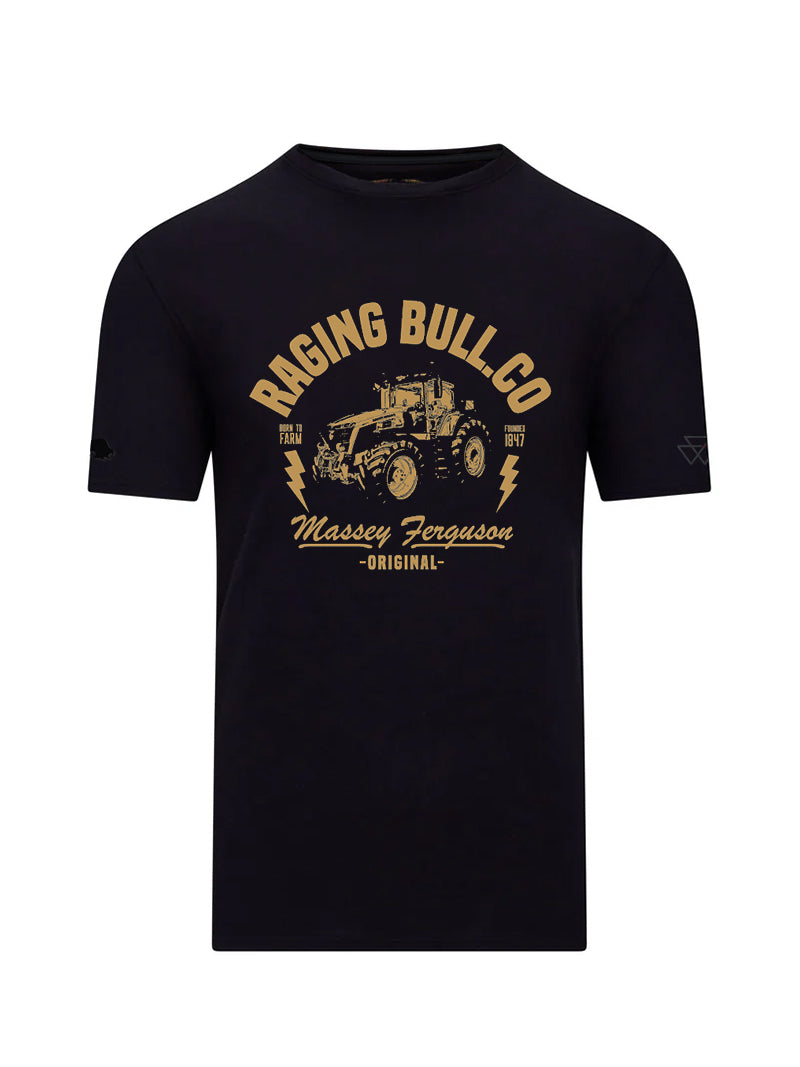 Massey Ferguson Lightning Bolt T-Shirt - Black