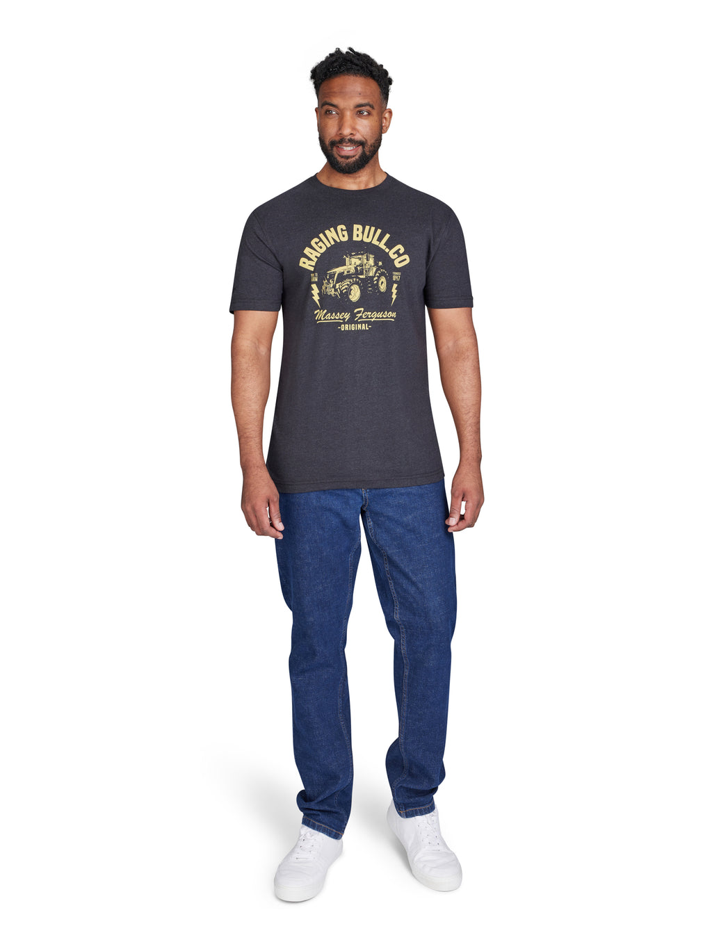 Massey Ferguson Lightning Bolt T-Shirt - Black