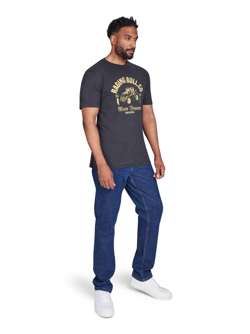 Massey Ferguson Lightning Bolt T-Shirt - Black