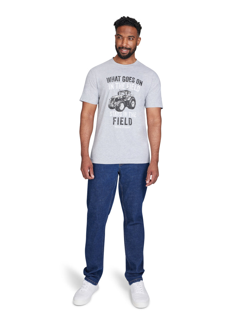 Massey Ferguson In The Field T-Shirt - Grey Marl
