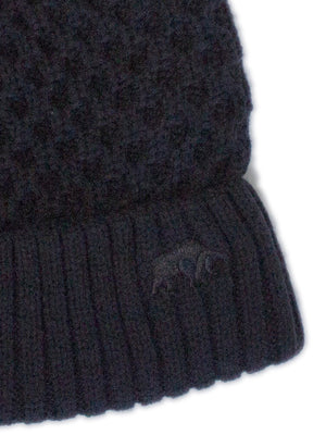 Cable Knit Beanie - Navy