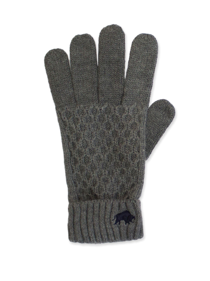 Cable Knit Gloves - Charcoal