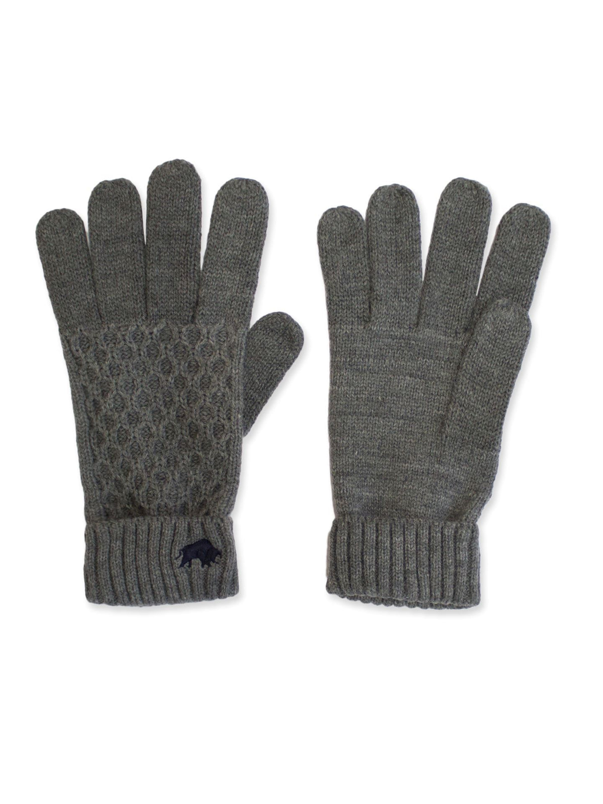 Cable Knit Gloves - Charcoal