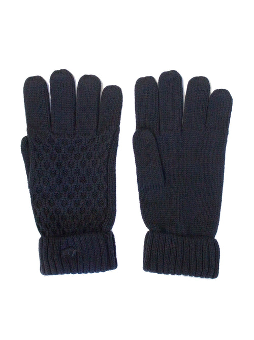 Cable Knit Gloves - Navy