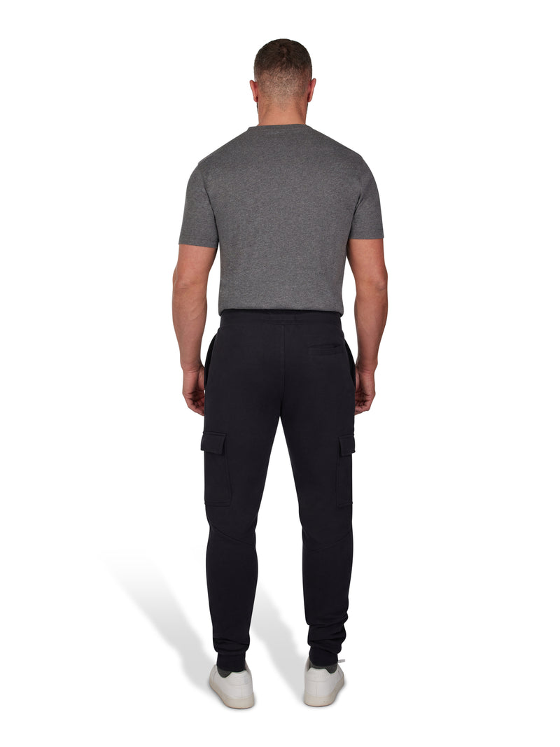 Cuffed Cargo Jogger - Black