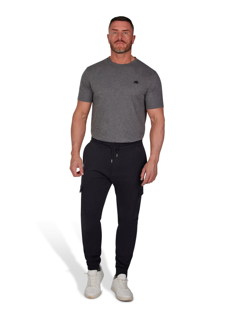 Cuffed Cargo Jogger - Black