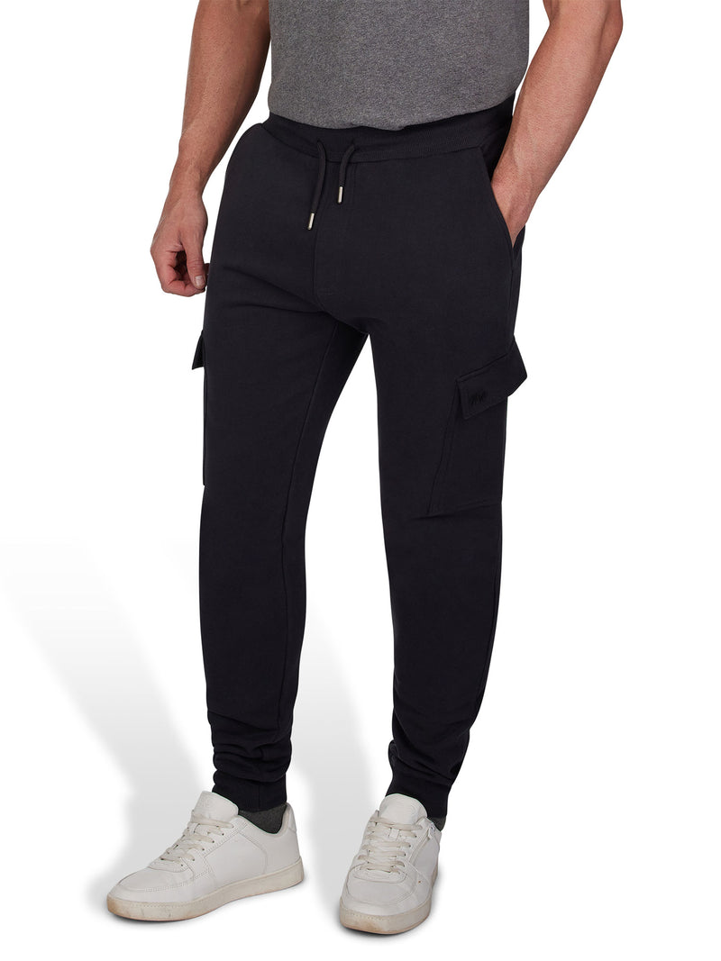 Cuffed Cargo Jogger - Black