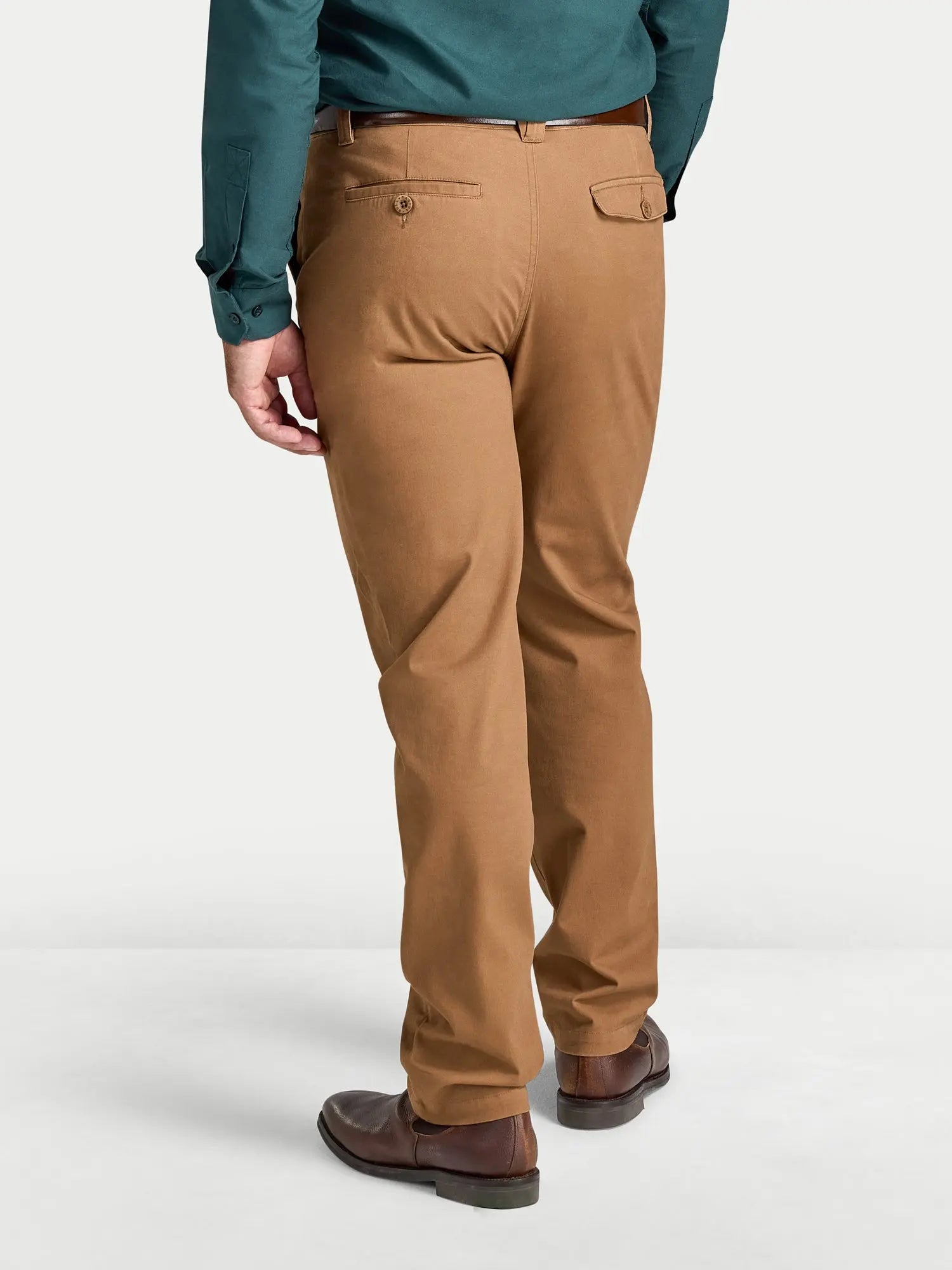 Tapered Chino Trousers - Brown
