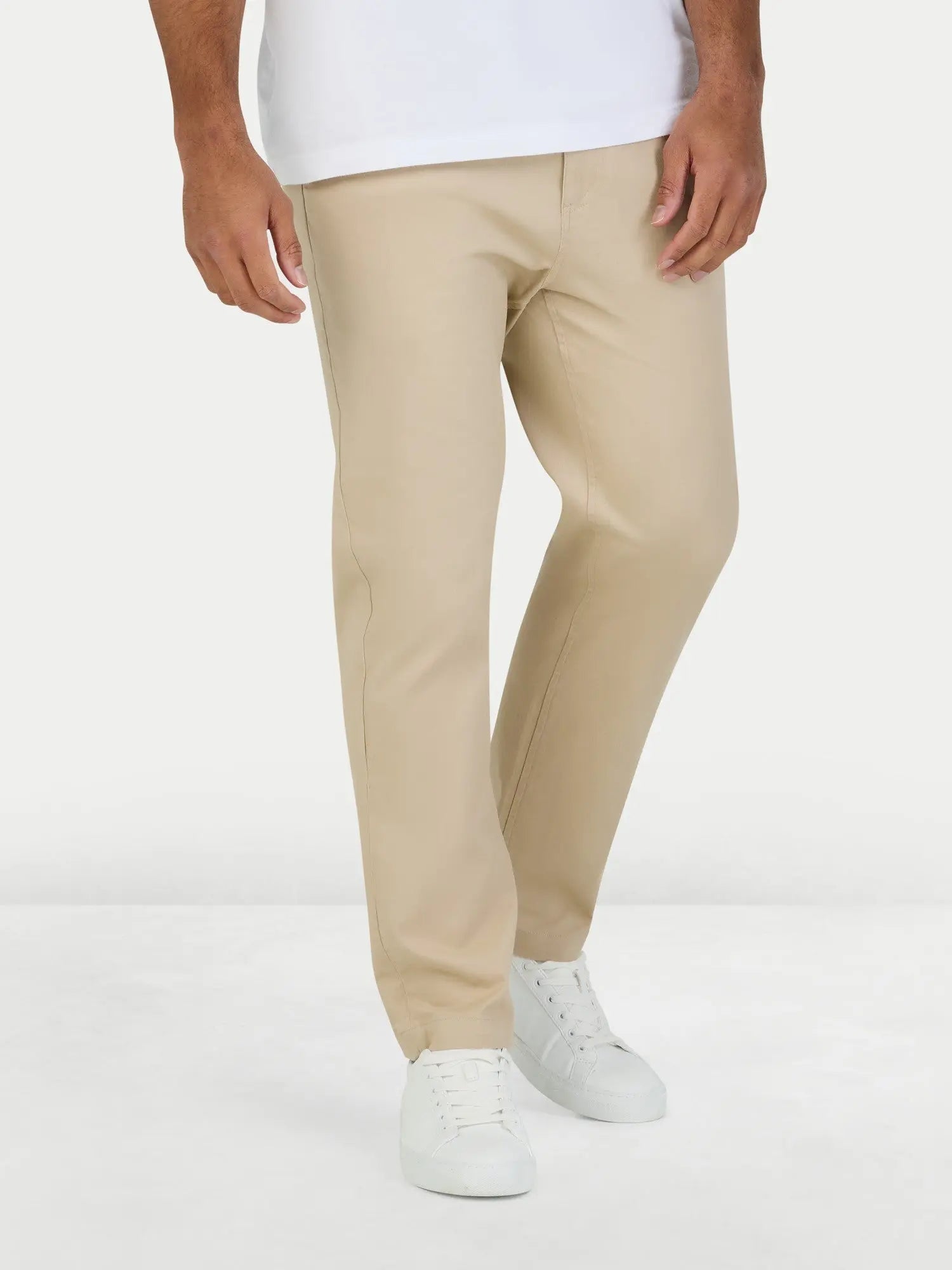 Tapered Chino Trousers - Tan