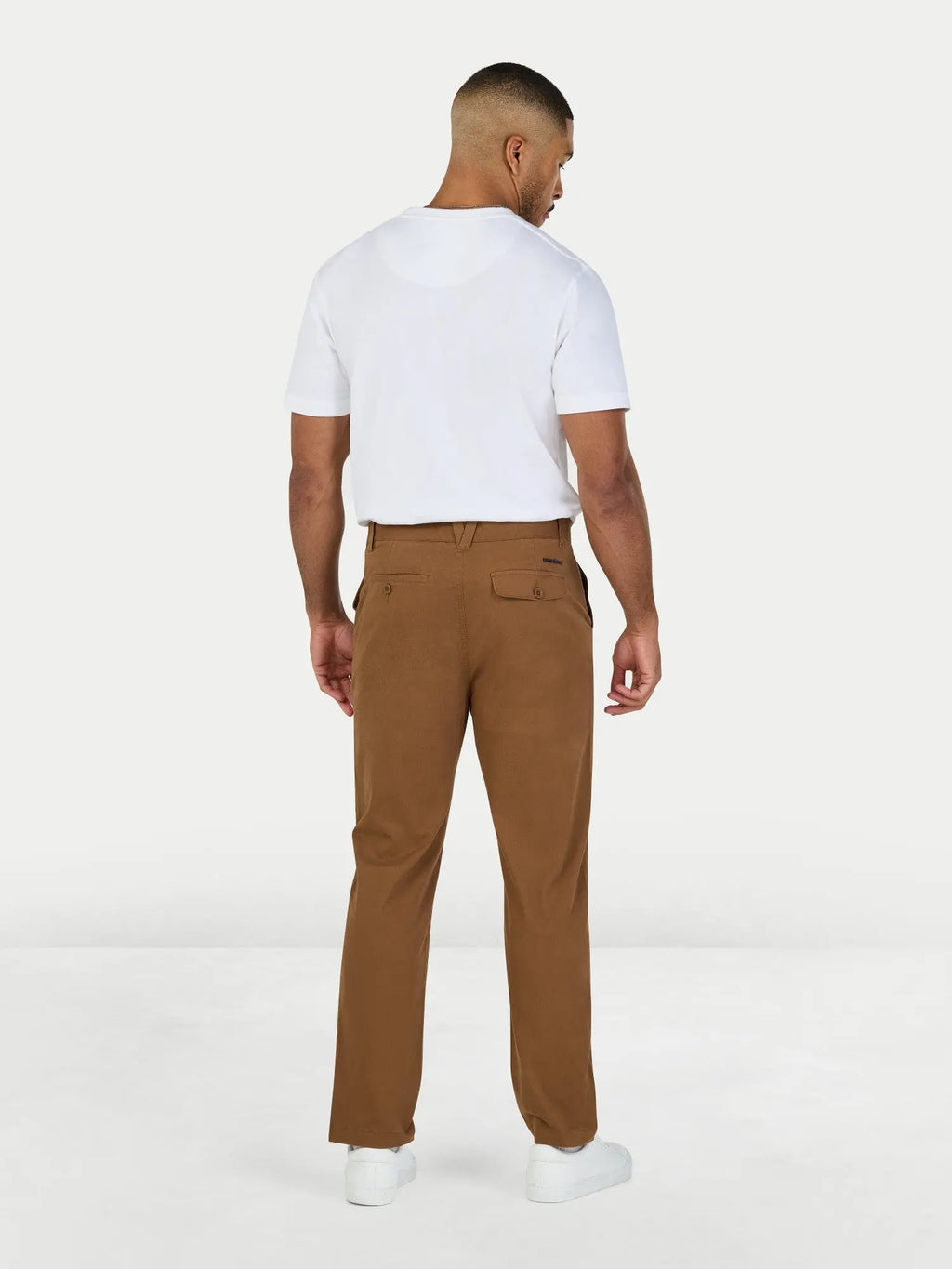Tapered Chino Trousers - Brown