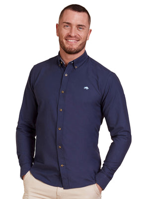Classic Long Sleeve Oxford Shirt - Navy