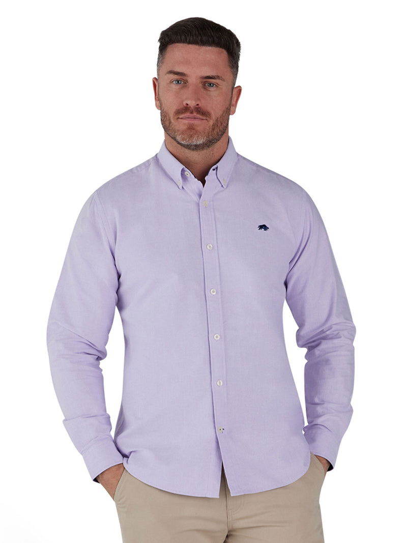 Classic Long Sleeve Oxford Shirt - Purple