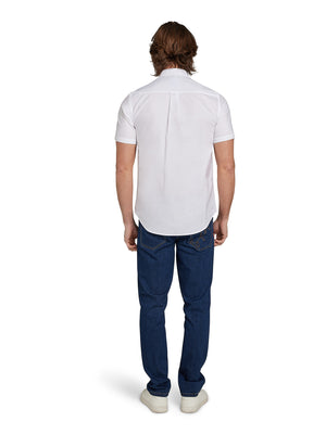 Short Sleeve Lightweight Oxford Shirt - White