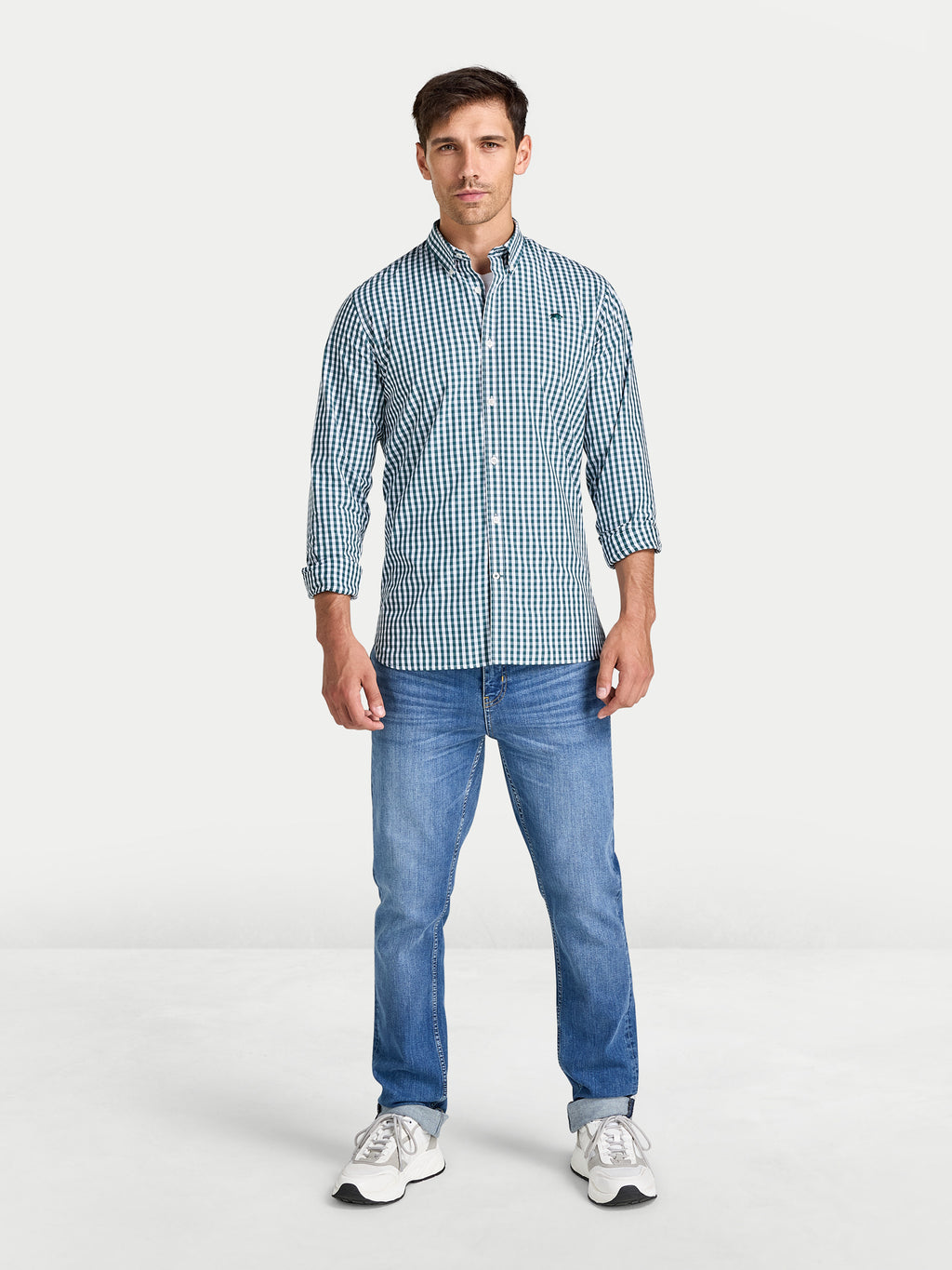 Long Sleeve Classic Gingham Shirt - Forest
