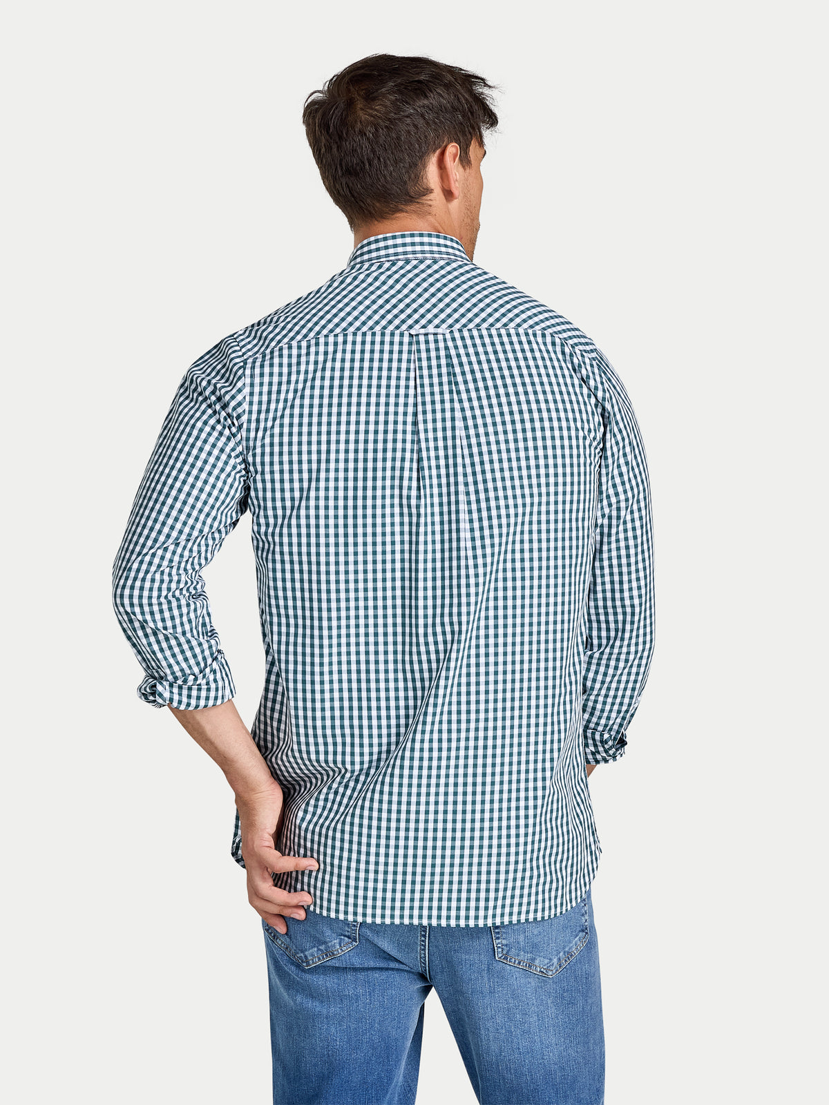 Long Sleeve Classic Gingham Shirt - Forest