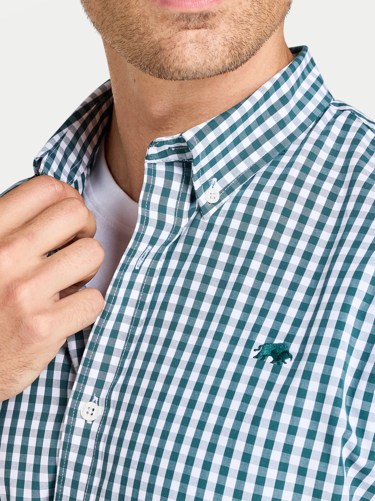 Long Sleeve Classic Gingham Shirt - Forest