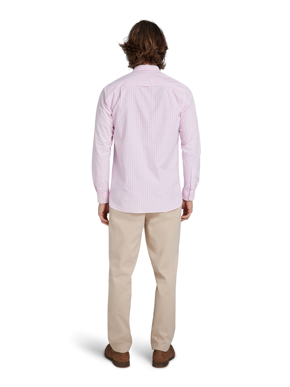 Long Sleeve Classic Gingham Shirt - Pink