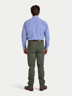 Classic Long Sleeve Gingham Shirt - Navy